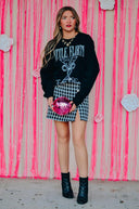 Little Flirty Extra Dirty Black Sweatshirt-Rae Collective, Women's Online Fashion Boutique Located in Phoenix, Arizona (Scottsdale Area)