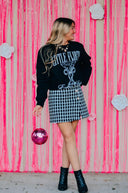 Little Flirty Extra Dirty Black Sweatshirt-Rae Collective, Women's Online Fashion Boutique Located in Phoenix, Arizona (Scottsdale Area)