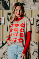 Always Kiss Me Goodnight Scoop Tee-Rae Collective, Women's Online Fashion Boutique Located in Phoenix, Arizona (Scottsdale Area)