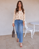 Delicate Drift Crochet Knit Long Sleeve Top