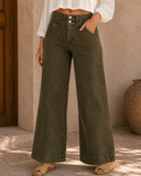 Double Waistband Loose Straight Jeans