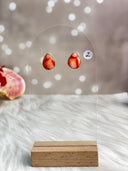 Desert Coral Dahlia Slab Studs