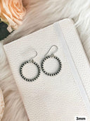 Desert Pearl Round Hoop Earrings 3mm