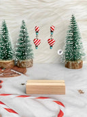Holly Jolly Red & White Christmas Earrings-Earrings-Krush Kandy, Women's Online Fashion Boutique Located in Phoenix, Arizona (Scottsdale Area)