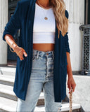 KKB LABEL Button Up Long Sleeve Blazer with Pocket MADE TO ORDER-Jacket-Krush Kandy, Women's Online Fashion Boutique Located in Phoenix, Arizona (Scottsdale Area)