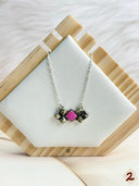 Dalmation Jasper & Mimosa Opal Mixed Bag Cluster Chain Necklace