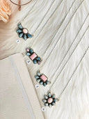 Summer Kandy Blue Scheelite, Paloma & Conch Daisy Necklace