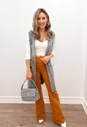 Long Sleeveless Notched Collar Sweater Vest-Vests-Rae Collective, Women's Online Fashion Boutique Located in Phoenix, Arizona (Scottsdale Area)