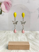 Days of Spring Collection Rosarita and Pink Conch Butterfly Studs