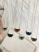 Multi Stone Half Daisy Chain Necklace