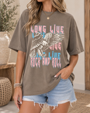 Eagle Long Live Rock And Roll Brown Graphic Top Tee