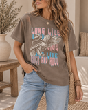Eagle Long Live Rock And Roll Brown Graphic Top Tee