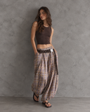 Wrenley Vintage Plaid Balloon Silhouette Pants