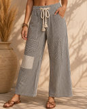 Easy Days Patchwork Railroad Striped Pants