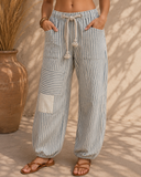 Easy Days Patchwork Railroad Striped Pants
