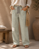 Easy Days Patchwork Railroad Striped Pants