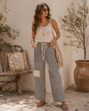 Easy Days Patchwork Railroad Striped Pants