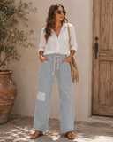 Easy Days Patchwork Railroad Striped Pants