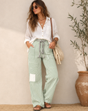 Easy Days Patchwork Railroad Striped Pants