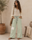Easy Days Patchwork Railroad Striped Pants