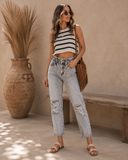 Edge Revival Kancan High Rise Paperbag Cuffed Jeans