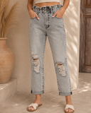 Edge Revival Kancan High Rise Paperbag Cuffed Jeans