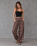 Wrenley Vintage Plaid Balloon Silhouette Pants