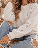Embroidered She Is Strong Sweatshirt