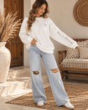 Embroidered She Is Strong Sweatshirt