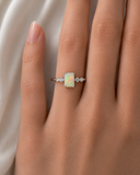 Emerald Aurora Opal Ring