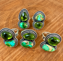 Emerald Oasis Double Stone Statement Ring