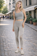 Chevron Perforation Highwaist Seamless Leggings