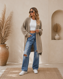 Everyday Canyon Knit Basic Long Cardigan