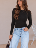 Everyday Luxe Ribbed Long Sleeve Top