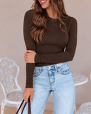 Everyday Luxe Ribbed Long Sleeve Top