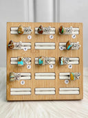 Royston Turquoise Floater Slab Rings Bag 16