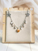 Angel Dahlia & Deer Fawn Charm Necklace