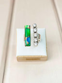 Peacock Dahlia Bar Floater Ring-Rings-Krush Kandy, Women's Online Fashion Boutique Located in Phoenix, Arizona (Scottsdale Area)