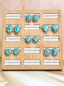 Desert Jasper Slab Stud Earrings-Earrings-Krush Kandy, Women's Online Fashion Boutique Located in Phoenix, Arizona (Scottsdale Area)