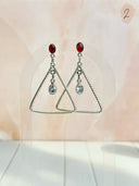 Amber, Turquoise & Crystal Boho Hoops-Earrings-Krush Kandy, Women's Online Fashion Boutique Located in Phoenix, Arizona (Scottsdale Area)