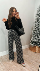 Hot to Go Checked Denim Jeans-Jeans-Rae Collective, Women's Online Fashion Boutique Located in Phoenix, Arizona (Scottsdale Area)