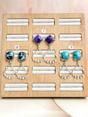 Multi Stone Pear Hoop Earrings sno 15-Earrings-Krush Kandy, Women's Online Fashion Boutique Located in Phoenix, Arizona (Scottsdale Area)