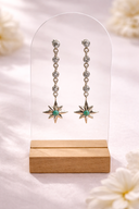 Grand Canyon Turquoise Star Long Earrings