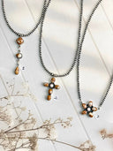 Deer Fawn & Angel Dahlia Desert Pearls Necklace