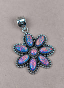 Silver Blossom Gem Pendant-Pendant Necklaces-Rae Collective, Women's Online Fashion Boutique Located in Phoenix, Arizona (Scottsdale Area)
