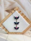 Midnight Blossom Cross Necklace S.No 1