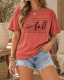 Fall Description Oil Washed Graphic Tee