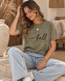 Fall Description Oil Washed Graphic Tee
