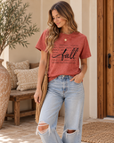 Fall Description Oil Washed Graphic Tee
