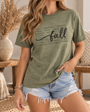 Fall Description Oil Washed Graphic Tee